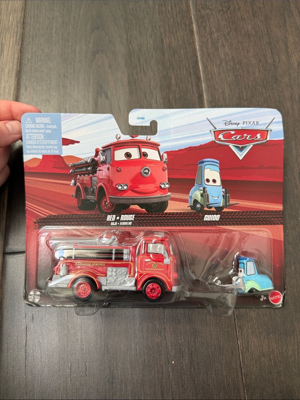 Disney Cars Red Fire Engine & Guido Mini die cast Set